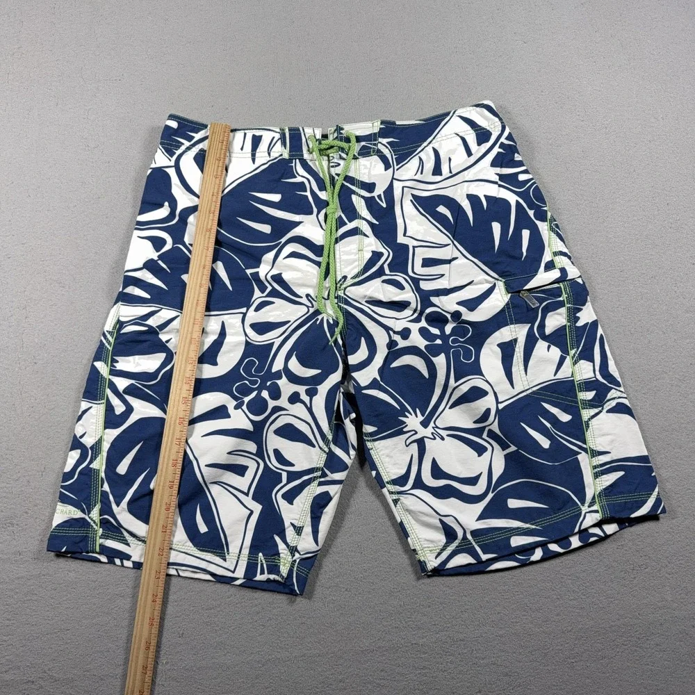 Tori Richard Shorts Mens XL Blue‎ Floral Swim Trunks Hawaiian Tropical Print